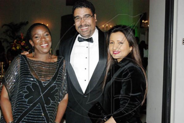 Janet Silvera

From left: R. Christene King, Dr. Wykeham McNeill and wife Sheila spent time together.

****************************************************at Half Moon's 5th Ambassador Award last Friday night in Montego Bay.