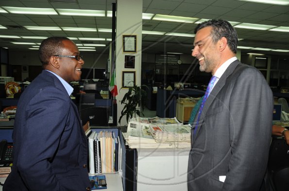 Ian Allen/Photographer
Jesus Silva bids farewell to Gleaner Editorial staff.