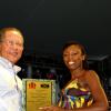 Winston Sill / Freelance Photographer
Prime Minister Bruce Golding and Lorna Golding host "Golden Reception" for Jamaica's World Championships Athletics Team, held at Jamaica House Grounds on Friday night October 2, 2009.