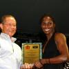 Winston Sill / Freelance Photographer
Prime Minister Bruce Golding and Lorna Golding host "Golden Reception" for Jamaica's World Championships Athletics Team, held at Jamaica House Grounds on Friday night October 2, 2009.