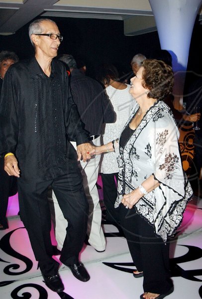 Winston Sill / Freelance Photographer
Black and White Birthday Party for Angeline Hussey-Harris, held at Terra Nova All-Suite Hotel, Waterloo Road on Monday October 5, 2009. Here  Laurie and Ruth Hussey take to the dance floor.