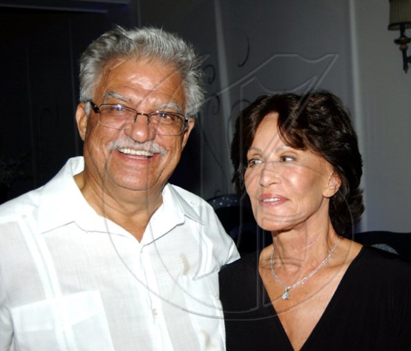 Winston Sill / Freelance Photographer
Black and White Birthday Party for Angeline Hussey-Harris, held at Terra Nova All-Suite Hotel, Waterloo Road on Monday October 5, 2009. Here are Wallace Campbell (left) and his sister Valerie Marzouca (right).