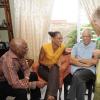 Ricardo Makyn/Staff Photographer.
From left: Richard Small, his wife Yolande-Small, Mel Wrner and Dr Gomes enjoy a joke after lunch.

************************************************************************.unction for Carolyn Gomes after receiving National Honour on Monday 19.10.2009.