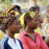 Ian Allen/Staff Photographer
Members of Holmwood Technical High School's athletics team show off their new Champs hairstyles during the first day of the Boys and Girls' Athletics Championships at the National Stadium yesterday.