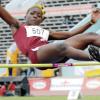 Ian Allen/Staff Photographer
Holmwood Technical's Janieve Russell clears the bar on her way to winning the girls' Class Three High Jump, with a record-breaking leap of 1.77m, on day two of the four-day Inter-Secondary Schools Sports Association (ISSA)/GraceKennedy Boys' and Girls' Athletic Championships, at the National Stadium yesterday.