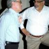 Winston Sill / Freelance Photographer
Departing British High Commissioner Jeremy Cresswell (left), 'hol a reason' with attorney Derek Jones at Spanish Court Hotel, New Kingston on Wednesday.

******************************************************************************* december 2, 2009.
