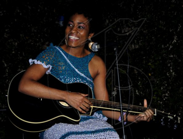 Colin Hamilton/Freelance Photographer
Daughter of the last remaining Wailer "Bunny Wailer" Cen'c love was awesome with her smoothe strumming and tantalising voice at Womanbition, a term coined from a combination of woman and ambition to encourage women to bring out their innate abilities through self-esteem and confidence, was showcased at the Starapple Gardens on March 8. It was a wonderful evening of music, dance and poetry
featuring artists such as Nelle Stharre, Adugo Ranglin-Onoura, Dr. Sherrill Chong, Cen'c Love, Empress, Queen Ifrica Pam Hall and Tanya Stephens to name a few.