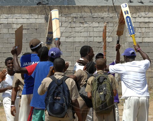 Ian Allen/Staff Photographer
Kingston Colllege versus Calabar in Grace Shield school boy cricket at Kingston College.