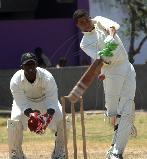 Ian Allen/Staff Photographer
Kingston Colllege versus Calabar in Grace Shield school boy cricket at Kingston College.