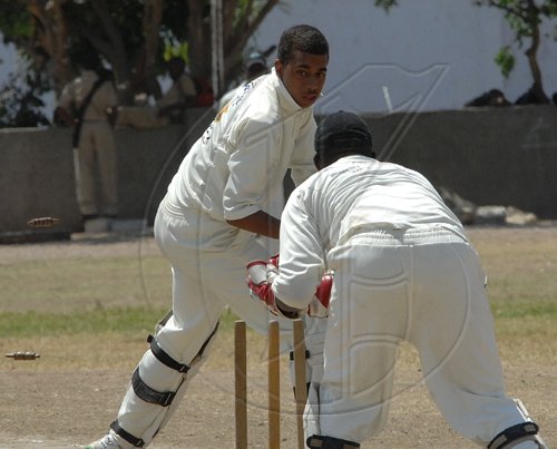 Ian Allen/Staff Photographer
Kingston Colllege versus Calabar in Grace Shield school boy cricket at Kingston College.