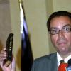 Norman Grindley /Chief Photographer
Daryl Vaz  sworn-in for the second time as minister of state in the office of the prime Minister office at Kings house April 1, 2009.