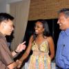 Colin?Hamilton/freelance photographer
 Trade Counsellor to Jamaica Dr. Aloysius Tay (left), gesticulates as he greets Digicel's Trisha K . Thompson while Nari Williams-Singh looks on in amusement as the Caribbean Aerospace College hosted a dinner for a Singaporean Delegation on Tuesday.

*********************************************************************comprising of members from the Singaporean Trade Counsel at the Jade Gardens Restaurant in the Sovereign Shopping Mall on Tuesday July 21, 2009.