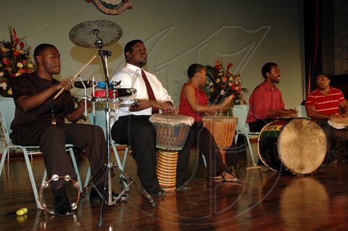 Colin Hamilton/Freelance Photographer
The University Drummers perform at the Grand Commemoration Concert & Pelican Awards at the UWI Auditorium - February 22
