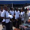 Ricardo Makyn/Staff Photographer.
Teams on arrival at the Norman Manley International Airport for the Jean Pierre Under 16 Netball Competition on Thursday 23.4.2009.