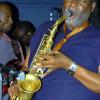 Peta-Gaye Clachar/Staff Photographer
Dean fraser on saxophone at the tribute show for Egbert Evans at The Deck in New Kingston on Wednesday, April 22, 2009.