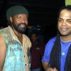 Peta-Gaye Clachar/Staff Photographer
Recoding artiste Tony Rebel (left) chilling with afriend at the Tribute show for Egbert Evans at the Deck in New Kingston on Wednesday, April 22, 2009.