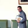 Rudolph Brown/Chief Photographer
Daryl Vaz, enter the Box at Parliament on Tuesday, March 24-2009 after winning the Buff Bay, Portland by election, he will of to sits in the lobby or the in the Box until next week.