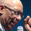 Rudolph Brown/Chief Photographer
Dr Patrick Allen, Governor General speaks at the United  Voice of The Church hosted prayer & restoration service Heal the Family Heal the Nation, the 4th National call Theme: "A Travailing Session" at the National Arena on Wednesday, March 4-2009