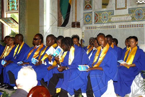 Winston Sill / Freelance Photographer
The HEART Trust/NTA in partnership with the Holy Trinity Cathedral, Restoration Painting Training Programme Certification Ceremony, held at the Holy Trinity Cathedral, North Street, Kingston on Thursday June 4, 2009. Here are The Graduates.