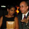 Colin Hamilton/freelance photographer
Delano Franklyn gesticulates while in conversation with Lisa Hanna during the Opening Ceremony of the Inaugural Future Leaders Jamaican Diaspora Conference at the Mona Visitors Lodge on Tuesday August 4, 2009.
