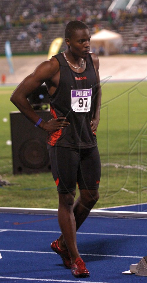 Ricardo Makyn/Staff Photographer.Men 400 meters final at the Gibson Relays at the National Stadium on aturday