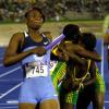 Ricardo Makyn/Staff Photographer.High School Girls' open  4x400 meters final at the Gibson Relays at the National Stadium on aturday