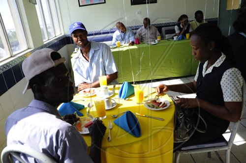 Ricardo Makyn/Staff Photographer.
Gleaners Birthday Breakfast Celebration at the Gleaner on Tuesday 13.4.2010.