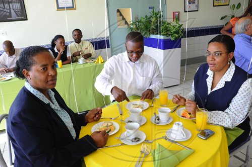 Ricardo Makyn/Staff Photographer.
Gleaners Birthday Breakfast Celebration at the Gleaner on Tuesday 13.4.2010.