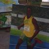 Usain Bolt's portrait is one of the many cultural items on display in the Albert George Market and Shopping Centre in Falmouth, Trelawny.