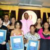 10th Year Awardees
Back row (from left:) Barrington James, Natalie McDonald, N’Kem Gordom, Natalie McDonald and Matthew Deleo
Front row (from left): Stephen Hugh, Cecile Cameron, Gwendolyn Rowe-Ledgister, Kiashana Stewart, Victoria Francis and Kofi Foster.