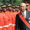 Rudolph Brown/Chief Photographer
Sir Patrick Allen, Governor General, Inpecting the Guard of Honour at the Independence Day Ceremony at Kings House on Thursday, August 6-2009