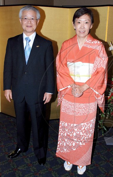Colin Hamilton/Freelance Photographer
Ambassador Hiroshi Yamaguchi and his wife Yoko during, pose for Something Extra.

*************************************************************************  
the Embassy of Japan hosted a reception in honour of the 76th birthday and 20th year of the reign of the Emperor Akhito at the Pegasus Hotel on December 9, 2009.
