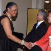 Colin Hamilton/Freelance Photographer
DCP Jevene Bent is greeted by the Ambassadors wife Mrs. Yoko Yamauchi during the Embassy of Japan hosted a reception in honour of the 76th birthday and 20th year of the reign of the Emperor Akhito at the Pegasus Hotel on December 9, 2009.