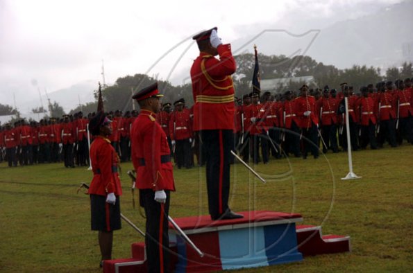 Norman Grindley/Chief Photographer
Jamaica Defence force change of command parade. October 9,2010.