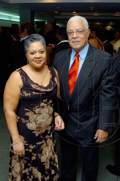 Rudolph Brown/Chief Photographer
Noel Foster and his wife at the Jamaica Medical Foundation awards and fund-raising banquet at the Hilton Hotel in New Kingston on Saturday, March 21-2009