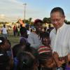 JIS These children seem to be competing for the attention of Prime Minister the Hon Bruce Golding, as he walked among them at his annual Christmas Treat at the Tivoli Gardens community centre on Saturday, December 18. The treats were held at several locations including Tivoli, Fletcher’s Land and Denham Town.