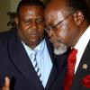 Winston Sill / Freelance Photographer
Mayor Desmond McKenzie host Welcome Reception for  delegates to the Intercity Intangible Cultural Cooperation Network (ICCN), Local Government International Conference, held at Knutsford Court Hotel on Monday September 14, 2009. Here are Mayor Keith Hinds (left); and Earl Witter (right)  Public Defender.