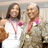 Peta-Gaye Clachar/Freelance Photographer
Youth musgrave awardee Courtney Foster (left) gets familiar with Gold medal awardee Professor Maureen Warner-Lewis at the Institute of Jamaica (IOJ) Musgrave Awards ceremony at the IOJ, downtown Kingston on Wednesday.