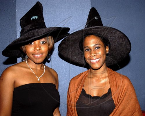Winston Sill / Freelance Photographer
Kemisha Batchelor (left) and Micha Alleyne is ready to be enrolled in Hogwarts and they came out to the premiere for orientation.

Pan Caribbean host Cocktail Reception for Harry Potter movie Premiere, held at Carib Cineplex, Cross Roads on Tuesday July 21, 2009.