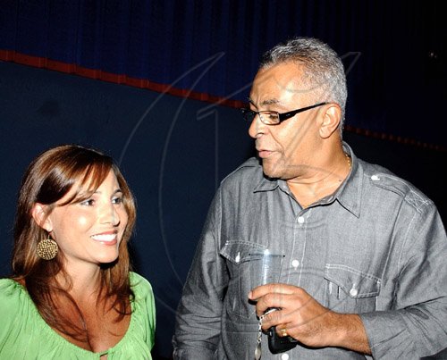 Winston Sill / Freelance Photographer
Chief executive officer of Medical Associates, Dr Michael Banbury is lost in the world of wizards with Tara Nunes, vice president of sales and investment for Pan Caribbean.






Pan Caribbean host Cocktail Reception for Harry Potter movie Premiere, held at Carib Cineplex, Cross Roads on Tuesday July 21, 2009.