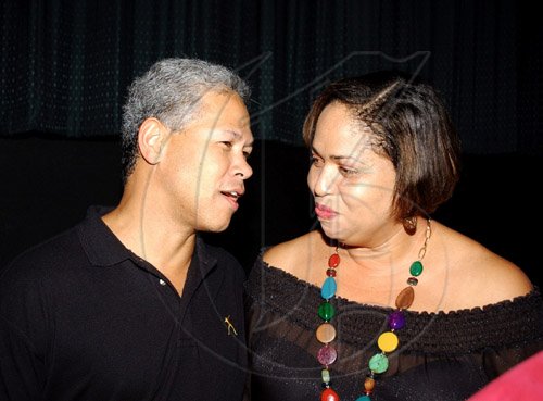 Winston Sill / Freelance Photographer
Frances Angus seems  bewitched by Donovan Perkins as she listens attentively to his every word. 

*(**********************************************




Pan Caribbean host Cocktail Reception for Harry Potter movie Premiere, held at Carib Cineplex, Cross Roads on Tuesday July 21, 2009.