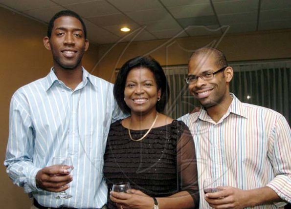 Winston Sill / Freelance Photographer
The Rhone family made it a night out last Friday. Camella Rhone and sons  Jonathan (left) and Trevor David were at the Jamaica Pegasus  gala gourmet dinner on the final night of the hotels' 14th wine and food festival.

 Fusion-Pairing Wine with Food Hotel Food Festival "Fine Dining" Dinner, held at Pegasus Hotel, New Kingston on Friday November 6, 2009.
