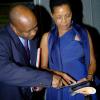 Winston Sill / Freelance Photographer
The Press Association of Jamaica presents the National Journalism Awards Ceremony, held at the Jamaica Pegasus Hotel, New Kingston on Friday night December 4, 2009. Here are Byron Buckley (left), president, PAJ; and Jacqueline  Samuels-Brown (right), president, Jamaica Bar Association.
