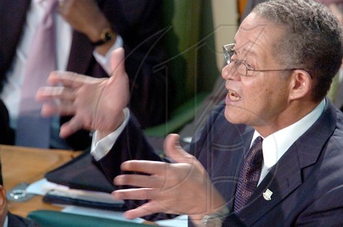 Rudolph Brown/Chief Photographer
Prime Minister Bruce Golding speaks at the budget debate on Tuesday, May 5-2009