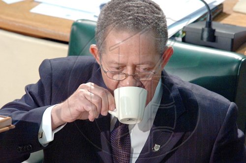 Rudolph Brown/Chief Photographer
Prime Minister Bruce Golding speaks at the budget debate on Tuesday, May 5-2009