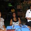 Sheena Gayle/Gleaner Writer
From left, It was a Kiwanis Club of Providence night out at Coral Cliff?s Rum Jungle with Hyacinth Shakes-Warren, Fagan Calvert (centre) as Coral Cliff?s waiter Rayon Rowe takes Joan Johnson?s order during Restaurant Week.