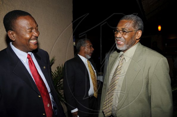 Rudolph Brown/Photographer
Service Projects Chair Glaister Ricketts (left) and past president Joscelyn Jolly at Rotary Club of St Andrew North Installation Ceremony at RibKage, 12 Braemar Avenue on Monday, June 28, 2010.