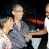 Rudolph Brown/Photographer
Richard Byles, (centre) President and CEO of Sagicor Life Jamaica shares a joke with Anna-Kaye Chisholm and Nikolaus Price at the Sagicor christmas party at the Office car park in New Kingston on Saturday, December 12-2009