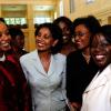 Rudolph Brown/Chief Photographer
Marlene Malahoo Forte, (left) in discussion with from right Judith Forth- Blake, Head of Marketing at RBTT Bank, Megan Deane, Deputy Managing Director of EXIM Bank Jamaica, Justice Almarie Sinclair-Haynes, Charmaine Harrison and Bernadette Barrow, AGM Small & Medium Enterprises, NCB after His Excellency Sir Patrick Allen Governor General Swearing in Marlene Malahoo Forte as Senator at King's House on Wednesday, July 15-2009