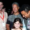 Winston Sill / Freelance Photographer
Shaggy (right) enjoying the company of little Mia Mahfood's (centre) while her father, William Mahfood (left) and Donovan Perkins looks on. 





Shaggy Foundation presents "Shaggy and Friends 2010  Concert", held on the lawns of Jamaica House, Hope Road on Saturday night January 2, 2010.